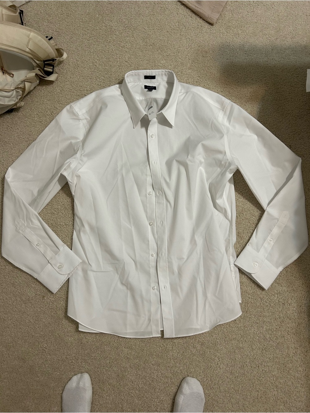 Men's White Dress Shirt - Classic Button-Down